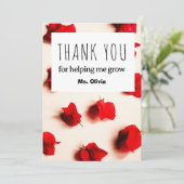 Carte de professeur Merci Design d'appréciation él (Debout devant)