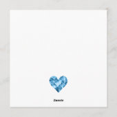 Carte de professeur mignonne avec cœur en diamant (Dos)
