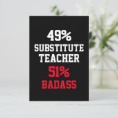 Carte de professeur remplaçant badass (Debout devant)