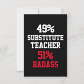 Carte de professeur suppléant badass (Devant)