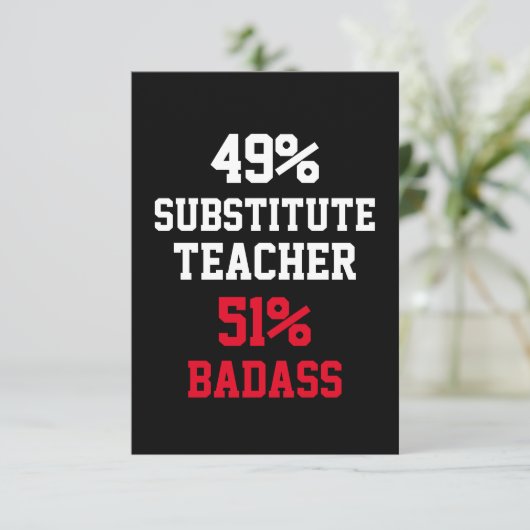 Carte de professeur suppléant badass (Debout devant)