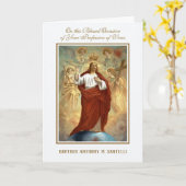 Carte de profession religieuse de frère catholique (Fleur jaune)