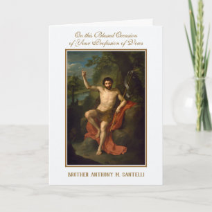 Carte de profession religieuse des vœux de frère c