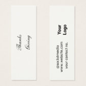Carte de profil (Devant & derrière)