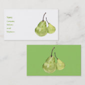 Carte de profil 2 poires vertes (Devant / Derrière)