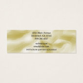 Carte de profil à texture dorée perlée élégante (Dos)