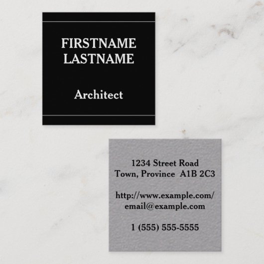 Carte de profil Architect (Devant / Derrière)