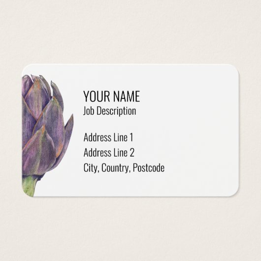 Carte de profil Artichot pourpre (Devant)