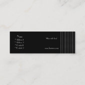 Carte de profil Bande noire en argent pour les ent (Dos)