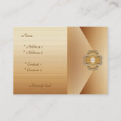 Carte de profil Bijou de crème de café d'affaires (Dos)