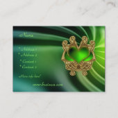 Carte de profil Bijoux vert Coeur Soie (Dos)