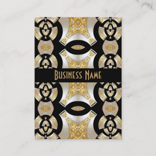 Carte de profil Black Beige Gold Perle d'impressio (Devant)