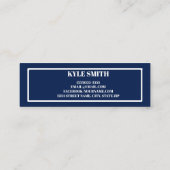 Carte de profil bleu et blanc de la Marine (Dos)