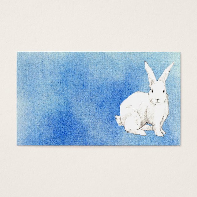 Carte de profil bleu lapin (Devant)