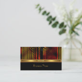 Carte de profil Business Abstrait Red Gold Design  (Debout devant)