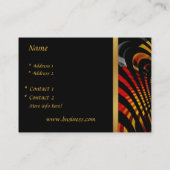 Carte de profil Business Abstrait Red Gold Design  (Dos)