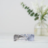 Carte de profil Business Argent Foil Pearl Long (Debout devant)