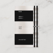 Carte de profil Business Art Déco Black Sepia Stri (Dos)