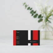 Carte de profil Business Black Red White Block (Debout devant)