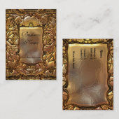 Carte de profil Business Gold Metal Look 04 (Devant / Derrière)