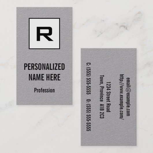 Carte de profil Business Manager propre, simple et (Devant / Derrière)