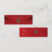 Carte de profil Business Red Velvet Jewel (Devant / Derrière)