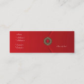 Carte de profil Business Red Velvet Jewel (Dos)