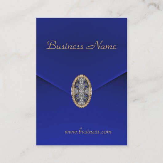 Carte de profil Business Rich Blue Velvet Jewel (Devant)