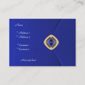 Carte de profil Business Rich Blue Velvet Look (Dos)