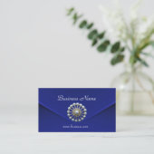 Carte de profil Business Rich Blue Velvet Pearles (Debout devant)