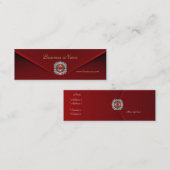 Carte de profil Business Rich Red Velvet Diamond (Devant / Derrière)