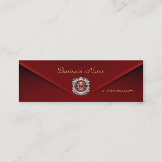 Carte de profil Business Rich Red Velvet Diamond (Devant)
