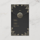 Carte de profil Business Sepia Black Velvet (Dos)