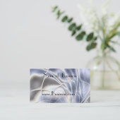 Carte de profil Business Silver Foil Pearl (Debout devant)