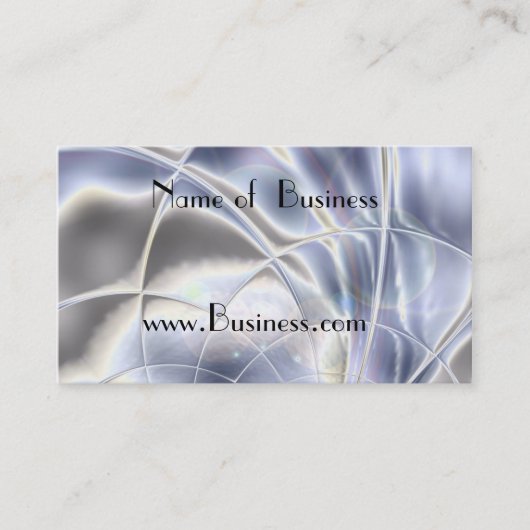 Carte de profil Business Silver Foil Pearl (Devant)