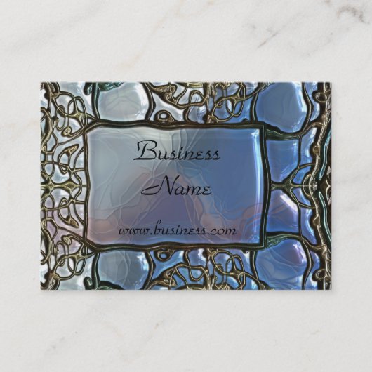 Carte de profil Business Silver Metal Look 06 (Devant)