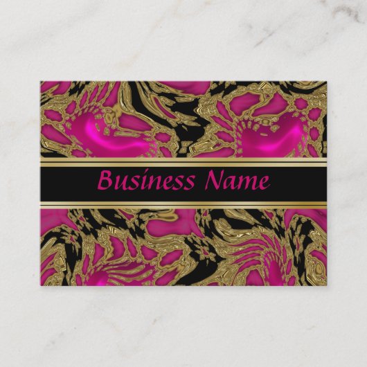 Carte de profil Business Zizzago Elégant rose noir (Devant)