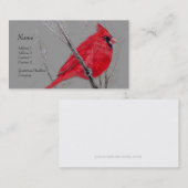 Carte de profil - cardinal rouge (Devant / Derrière)