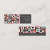 Carte de profil Carré de la fleur de Sushi Retro (Devant / Derrière)