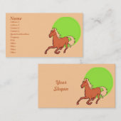 Carte de profil Cheval en marche (Devant / Derrière)