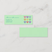 Carte de profil Coeurs colorés (Devant / Derrière)