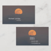 Carte de profil d'affaires de monogramme de Pleine (Devant / Derrière)