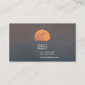 Carte de profil d'affaires de monogramme de Pleine (Dos)