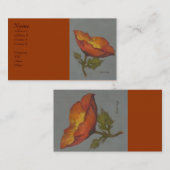 Carte de profil d'affaires "de pavot orange" - (Devant / Derrière)