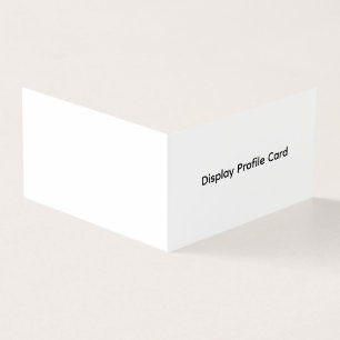 Carte de profil d'affichage d'informations commerc