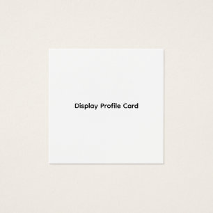 Carte de profil d'affichage d'informations commerc