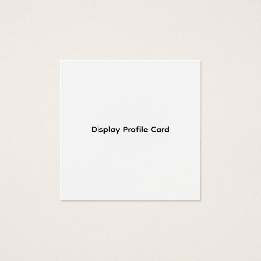 Carte de profil d'affichage d'informations commerc (Devant)