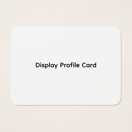 Carte de profil d'affichage d'informations commerc (Devant)
