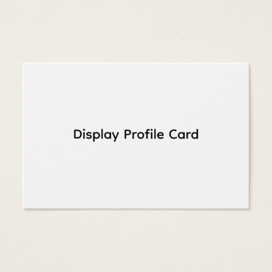 Carte de profil d'affichage d'informations commerc (Devant)