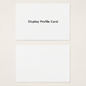 Carte de profil d'affichage d'informations commerc (Devant & derrière)